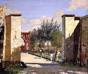 Christen Kobke The North Gate of the Citadel oil painting on canvas